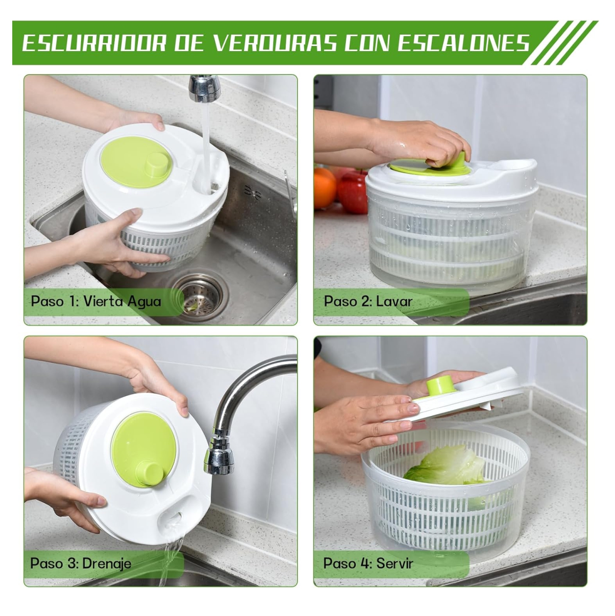 Escurridor Verdura Centrifugador Cocina